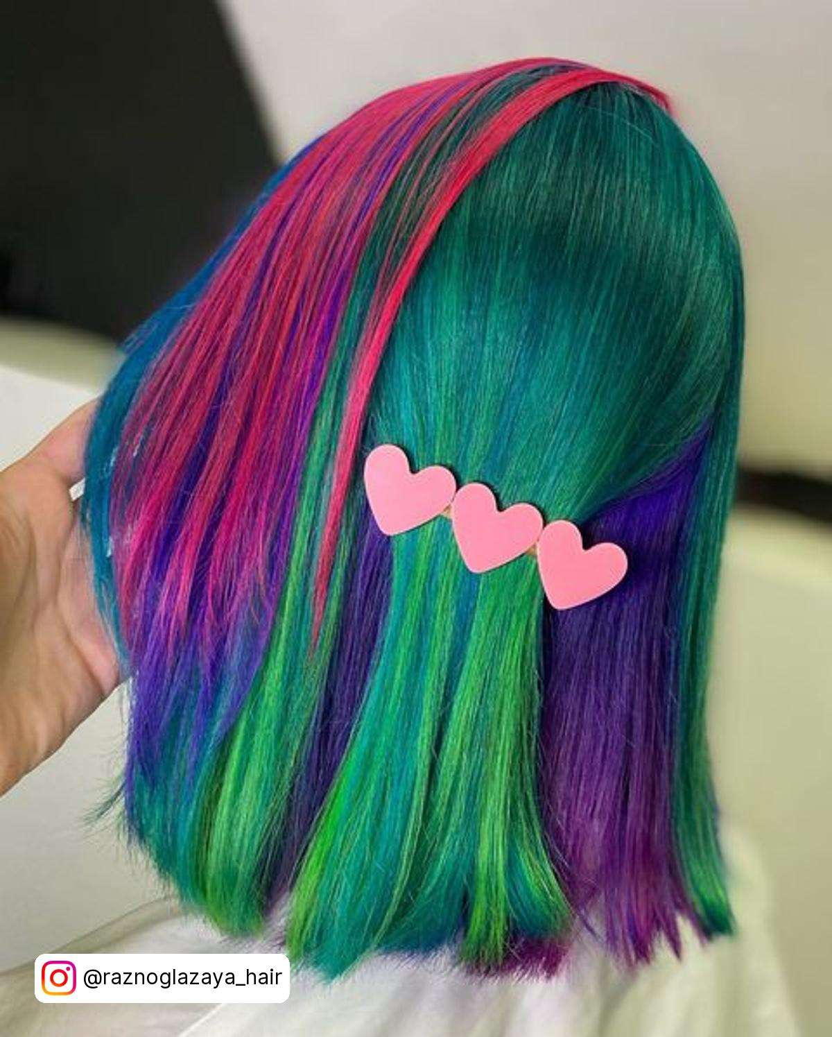 Pink And Green Hair