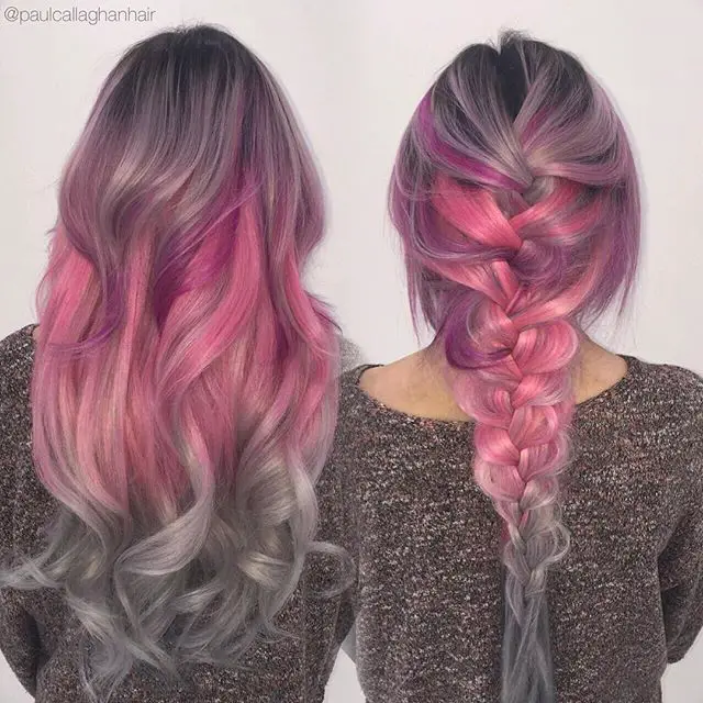 Ombre Pink Hair Styles 