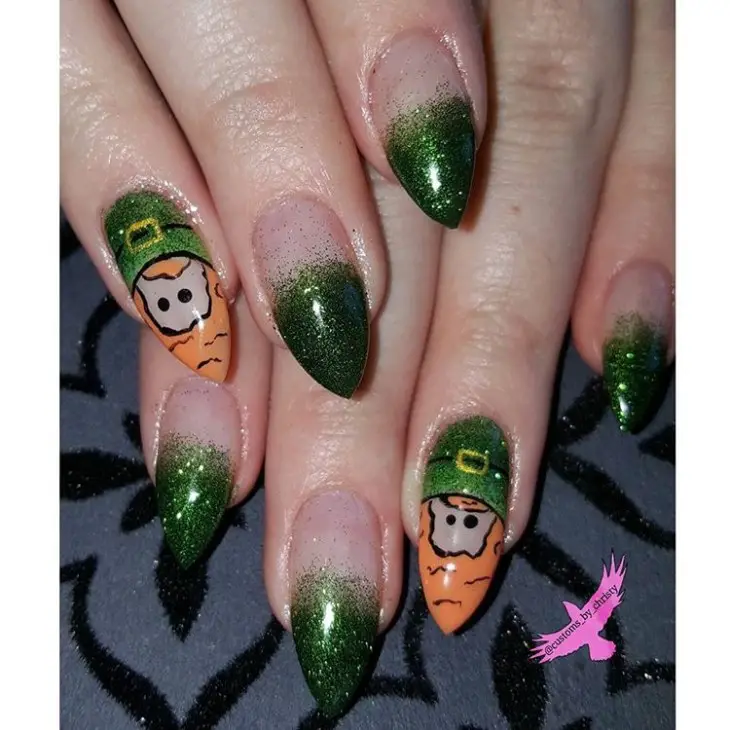 Leprechauns St Patrick'S Day Nails