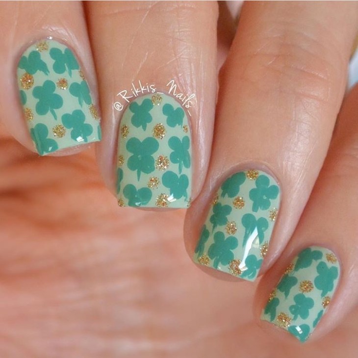 Pastel Green St Patrick'S Day Nails