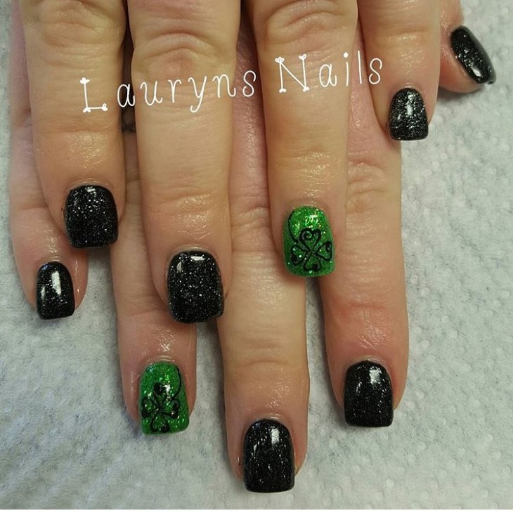 Glitter St Patrick'S Day Nails