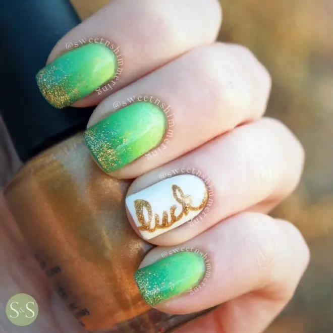 Sweet And Simple St Patrick'S Day Nails