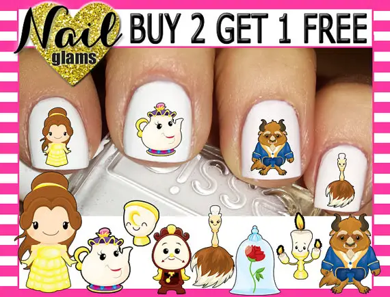 Beauty and the Beast Nails 9