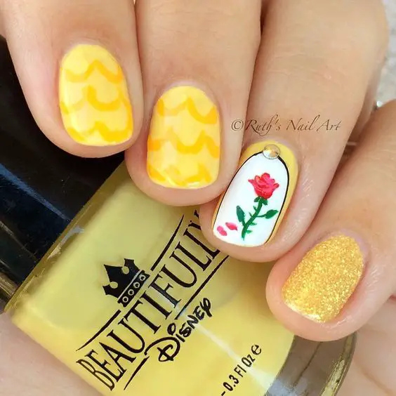 Beauty and the Beast Nails 