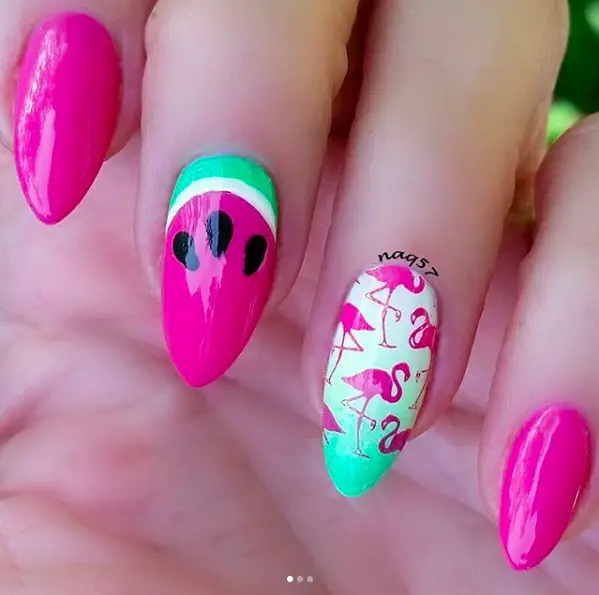 Flamingo Nails 15