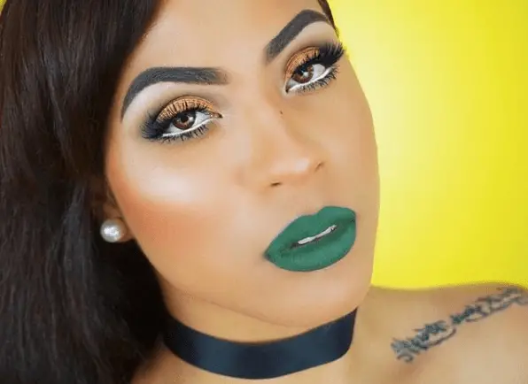 Green Lipped St Patrick's Day Makeup