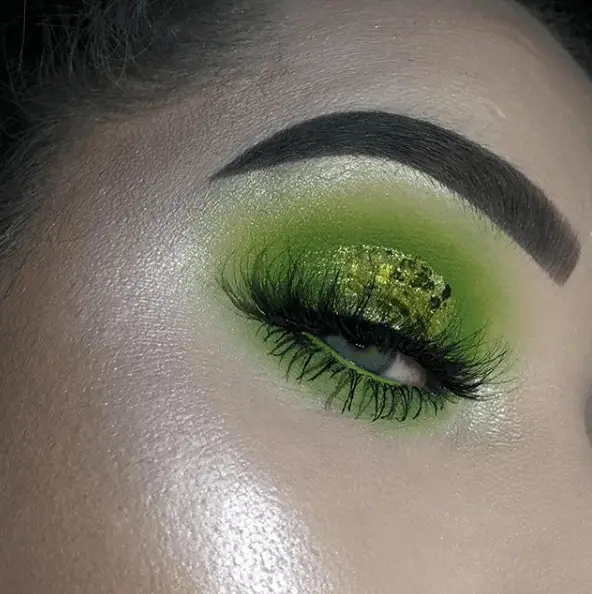 Green &Amp; Gold Leaf St Patrick's Day Makeup
