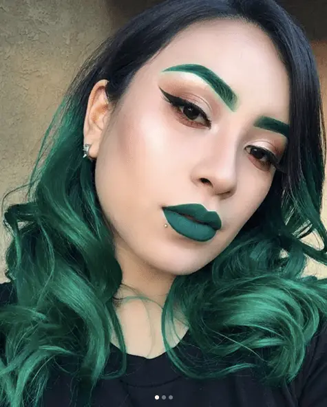 Green Lips &Amp; Brows St Patrick'S Day Makeup