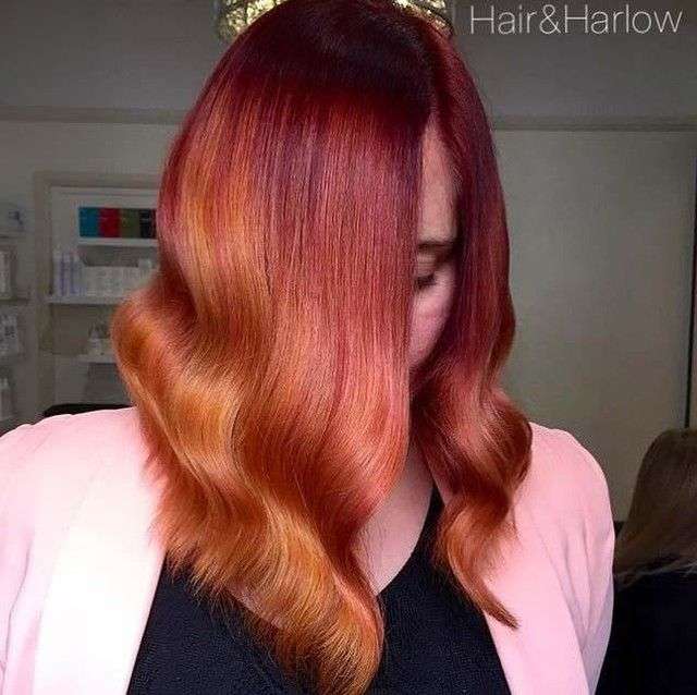 Orange Toned Dark Red Hair