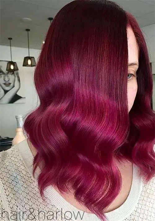 cherry pink and dark red hair ideas