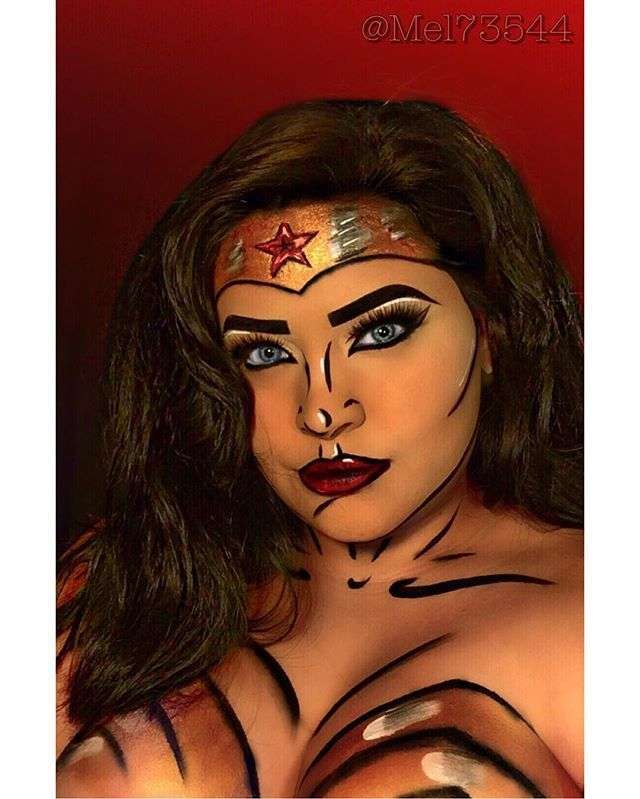 Wonder Woman Pop Art Halloween Makeup
