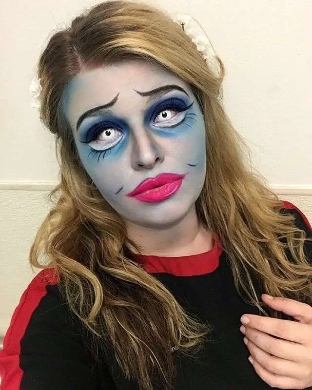 corpse bride halloween makeup