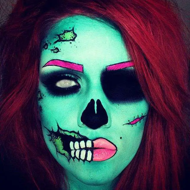 Pop Art Halloween Makeup Zombie Makeup Design