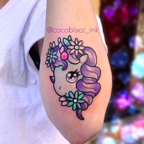 Small Unicorn Tattoo Pastel