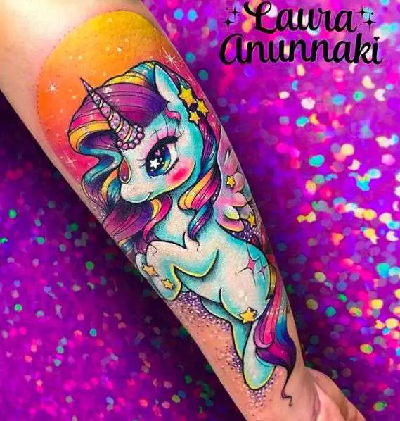 Unicorn Tattoo Ideas Colourful And Sparkly