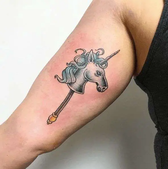 Unicorn Tattoo On Stick