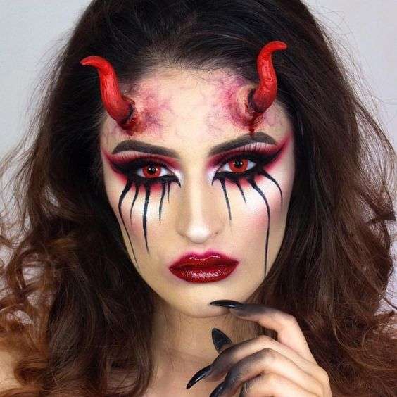 Devil Girlfriend Halloween Makeup