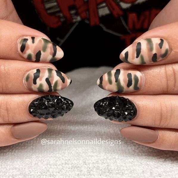 Spiked Camo Nails