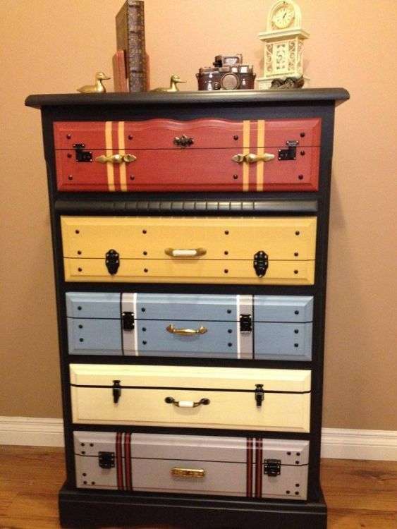 Chest Of Drawers Makeover Ideas Painted Suitcases