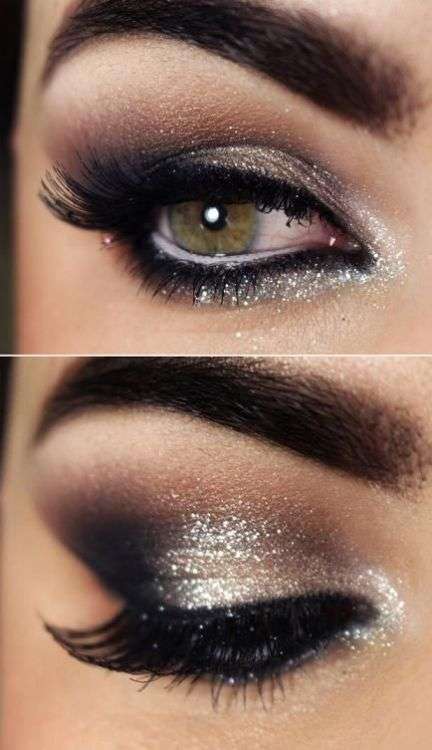 Makeup Looks For Green Eyes Glitter