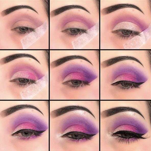 Purple Eyeshadow Looks For Brown Eyes Step By Step