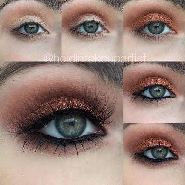Makeup Looks For Green Eyes Copper Tones