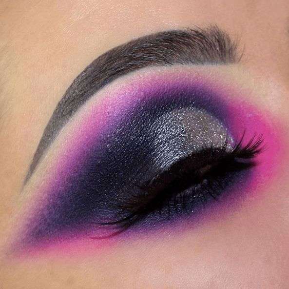 Purple Eyeshadow Looks For Brown Eyes Smokey And Glittery
