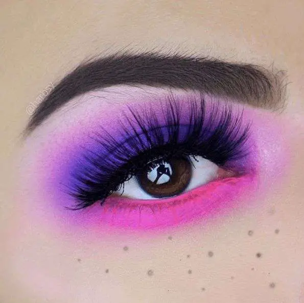 Purple Eyeshadow Looks For Brown Eyes With Pink