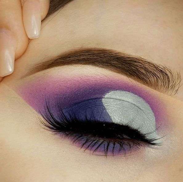Purple-Eyeshadow-Looks-For-Brown-Eyes With Three Colours