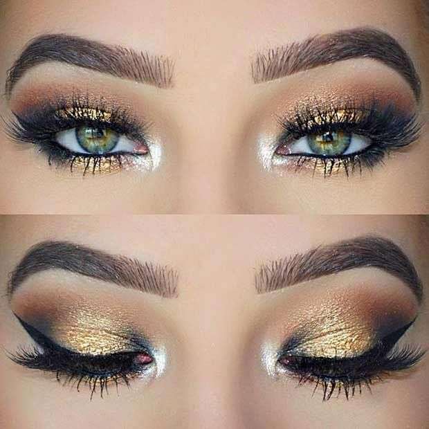 Makeup Looks For Green Eyes Gold