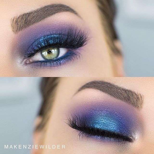 Makeup Looks For Green Eyes Blue And Purple Eyeshadow