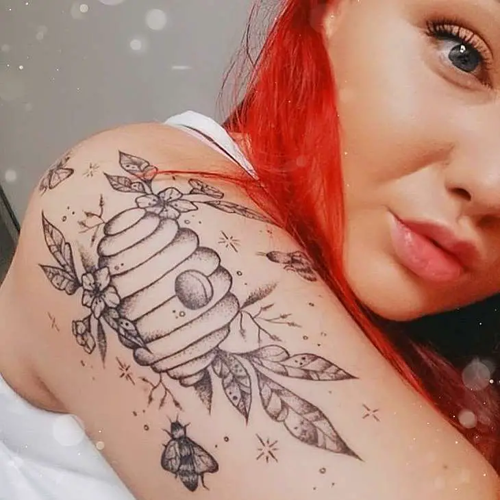beehive bee tattoo