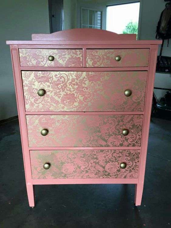 Chest Of Drawers Makeover Ideas Pink Lace