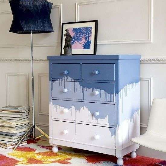 chest of drawers makeover ideas drip paint