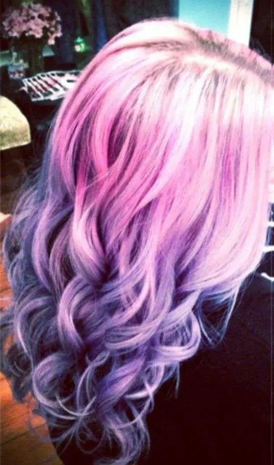 Hot pink and purple hair