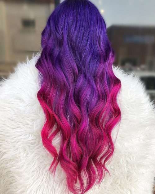 Hints Of Pink And Purple Hair