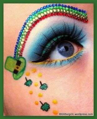 Rainbow Eyebrows St Patrick'S Day Makeup Looks