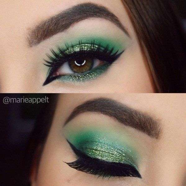Green + Glittery St Patrick'S Day Makeup Looks