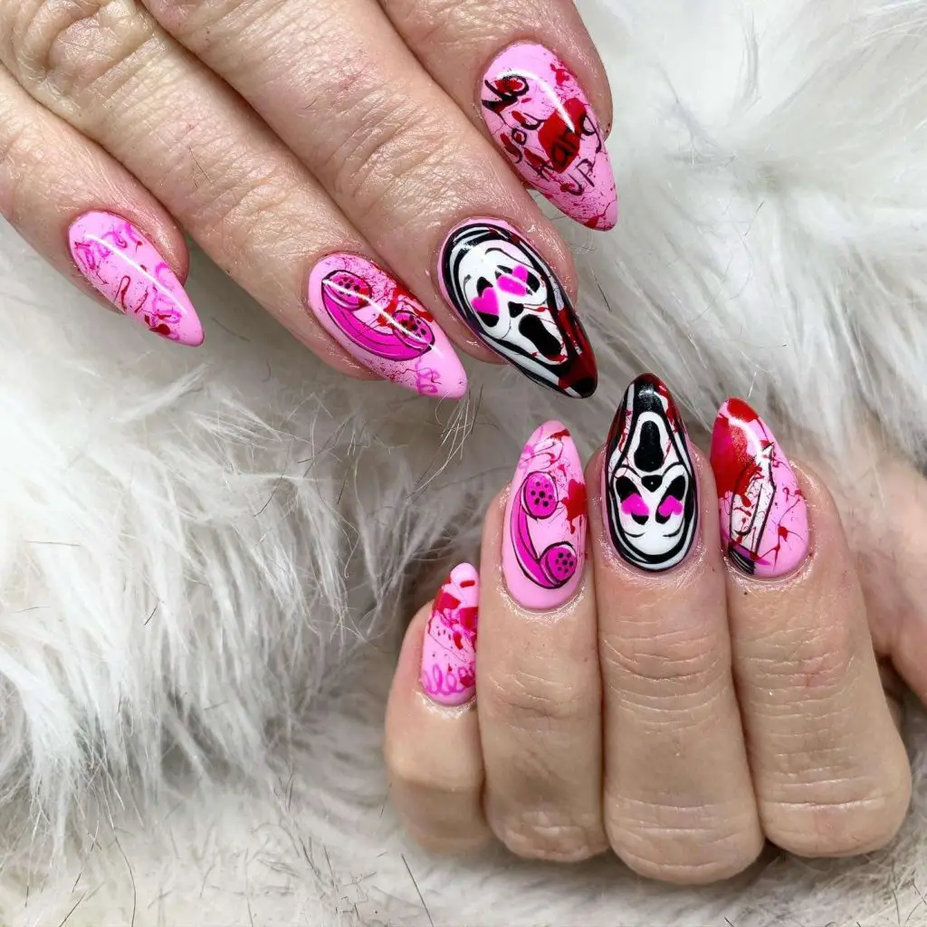 Lovely Pink Scream Nails