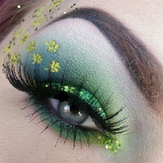 Green + Shamrock St Patrick'S Day Makeup Looks