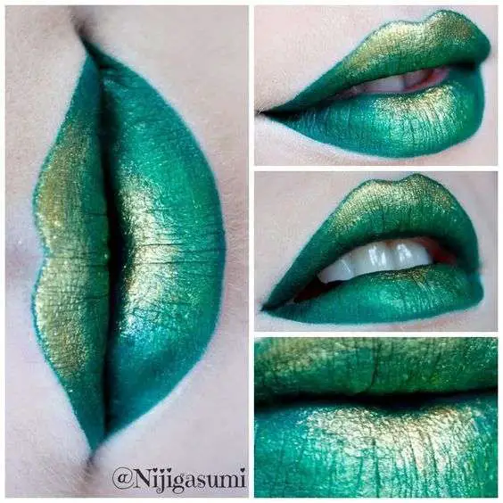 Mermaid Green Lips St Patrick'S Day Makeup Looks