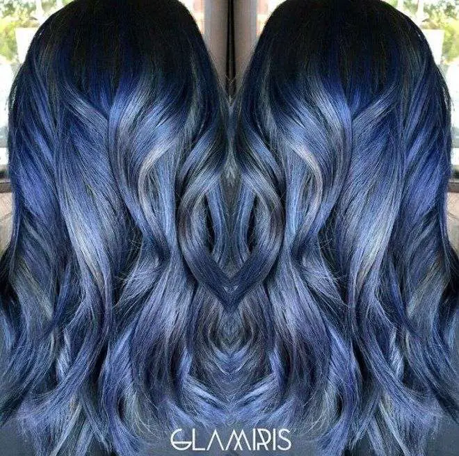 Many Shades Of Denim Blue Hair