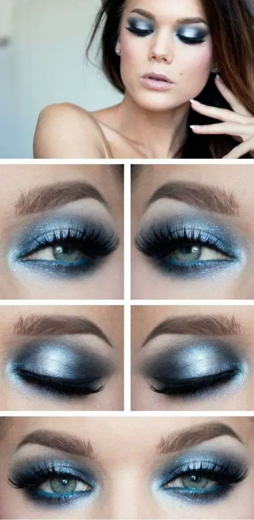 Frosty Blue Makeup Looks