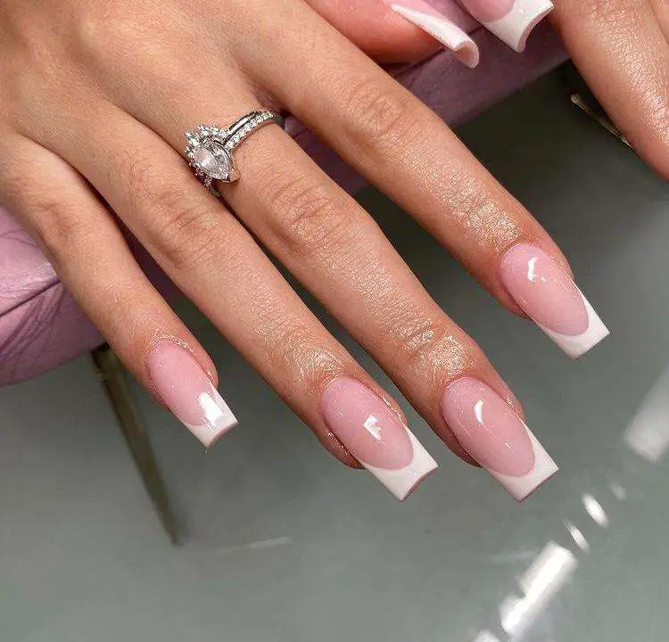 Simple, Classic, French Baddie Nails