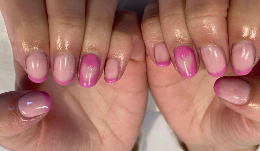 French Bubblegum Pink Nails