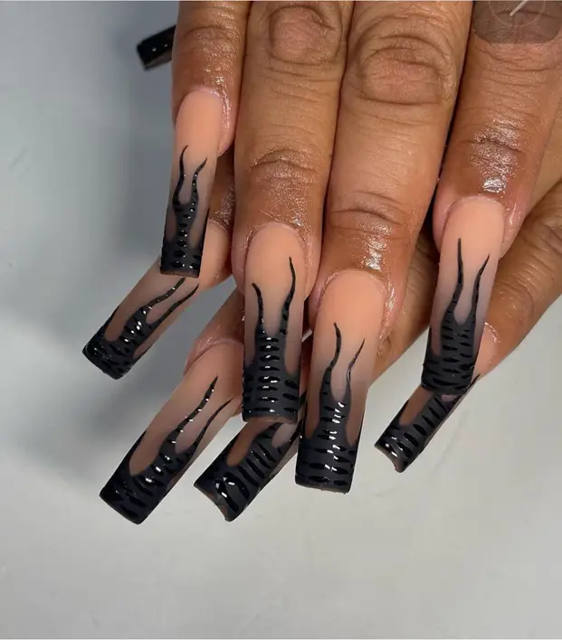 When The French Manicure Meets Flames 