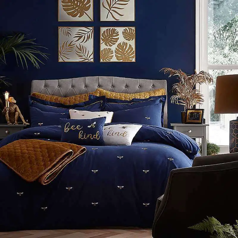 Navy Blue Bedroom Set