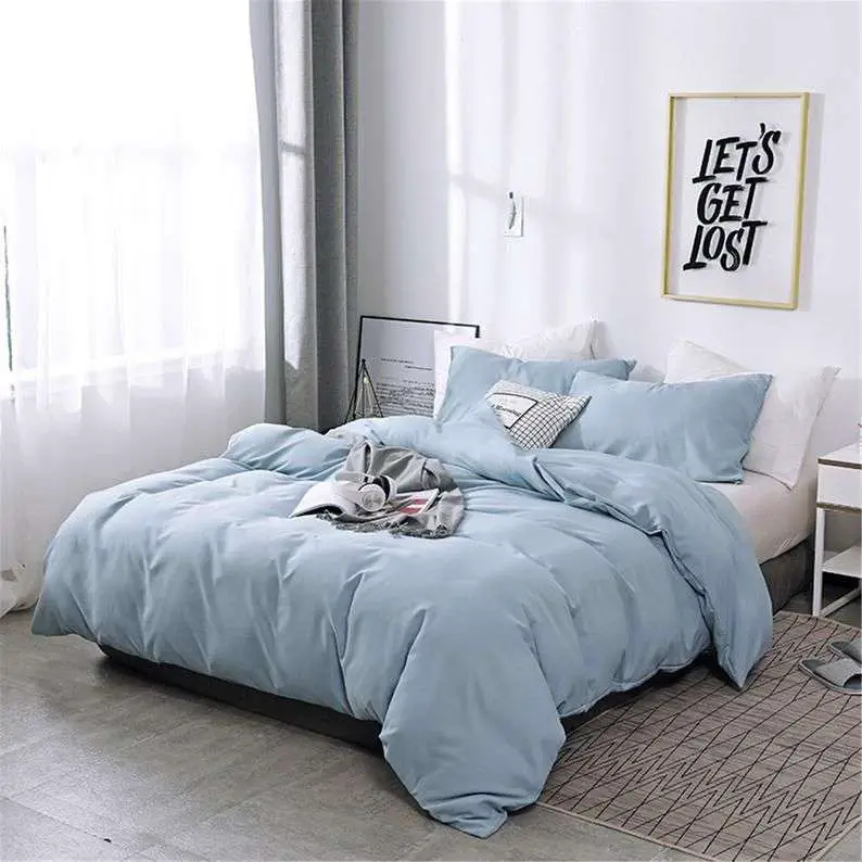Light Blue And Grey Bedroom