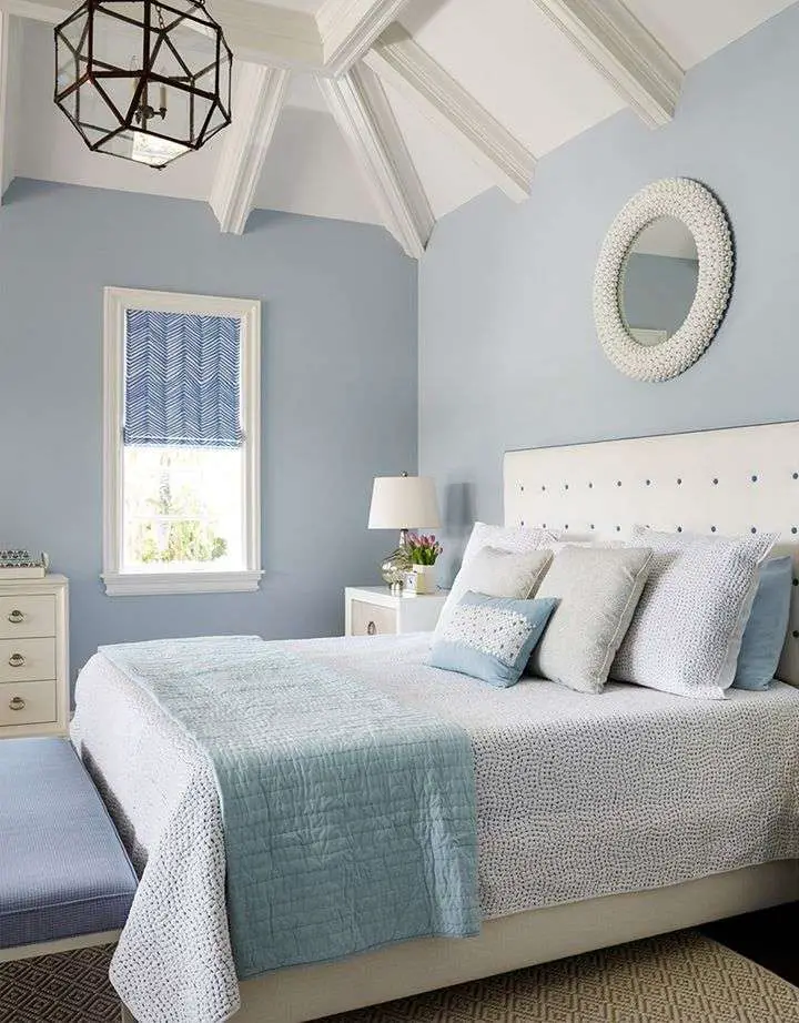 Baby Blue And Grey Bedroom 

