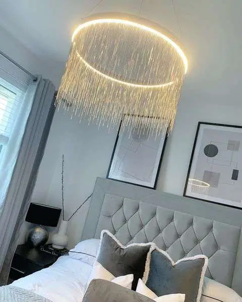 Grey Black White And Gold Bedroom